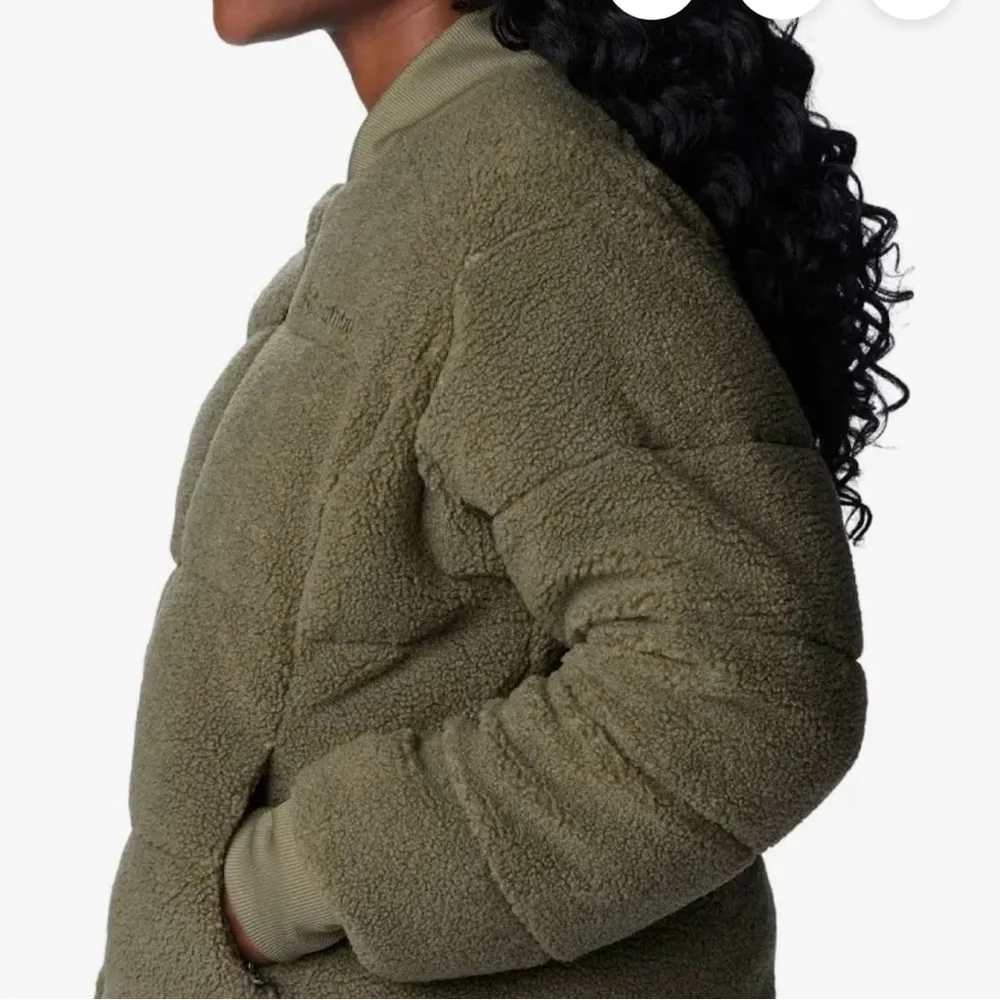NWT COLUMBIA PUFFECT SHERPA BOMBER JACKET MSRP $190 OLIVE GREEN - Picture 3 of 17